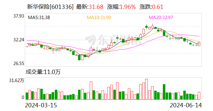 新华保险：前5月累计原保险保费收入为785.7亿元  第1张