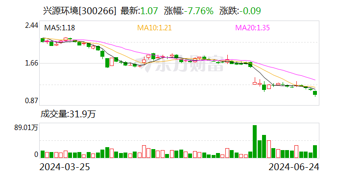 前东家新希望投资出手 兴源环境子公司有望获5亿元债权增资  第1张