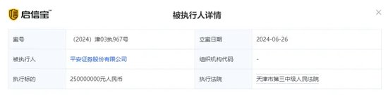 2.5亿被执行信息？平安证券玩大了？  第1张