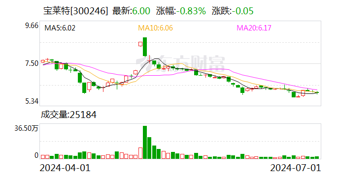 宝莱特：累计回购股份数量约为297万股  第1张