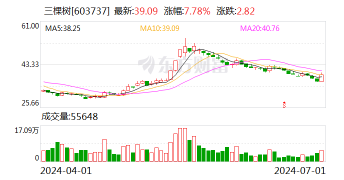 三棵树：公司及下属子公司收到政府补助共计2059.35万元