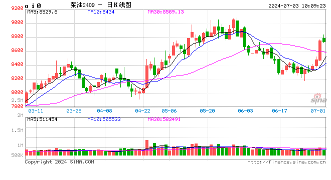 期市开盘：菜油涨近2% 集运指数涨超1%  第2张