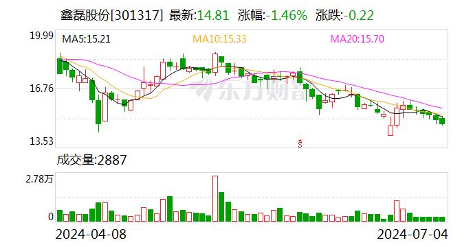 鑫磊股份：聘任林盈池女士为公司证券事务代表  第1张