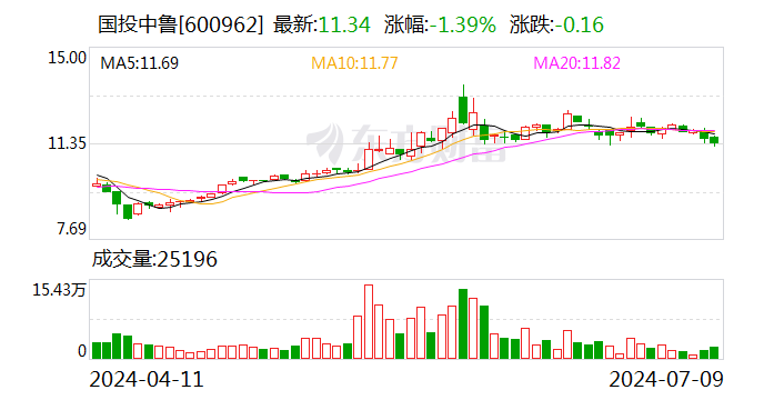 国投中鲁：2024年上半年净利同比预降93.6%-94.88%  第1张