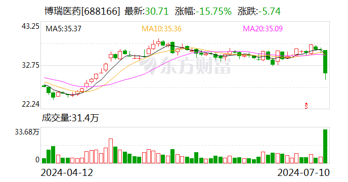 股价跌超15% 博瑞医药回应：正在核实原因