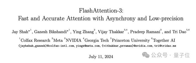 H100利用率飙升至75%！英伟达亲自下场FlashAttention三代升级，比标准注意力快16倍