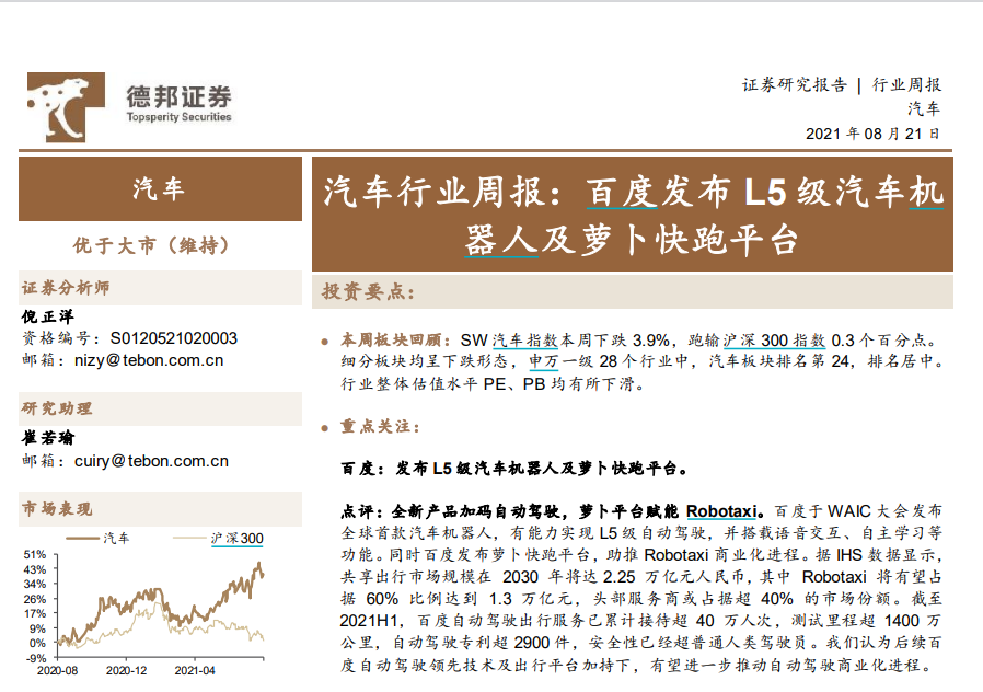 “萝卜快跑”在卖方研究圈火了！超5000份研报关注无人驾驶  第1张