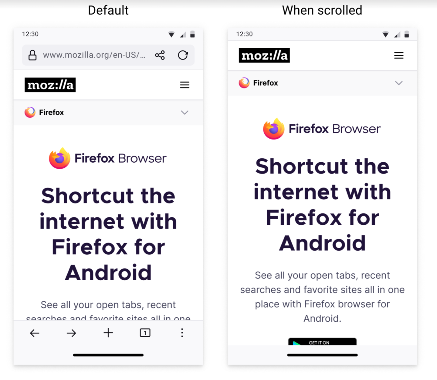 安卓版 Firefox 火狐浏览器将迎来全新导航设计，支持自动隐藏工具栏和地址栏  第2张