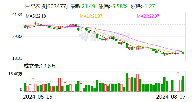 巨星农牧拟调减定增募资额至不超过8亿元 持续专注生猪产业链