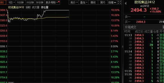 中一签赚11万？有人已血亏，最高四天跌超80%！集运期货爆发，19cm涨停！  第5张