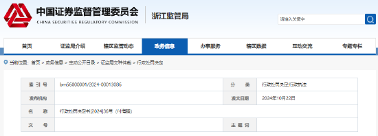 浙江富润高管内幕交易避损48万元遭没收 并被处以250万元罚款  第1张