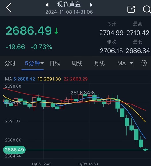 大行情突袭！黄金遭遇猛烈抛售 金价日内大跌近20美元  第2张