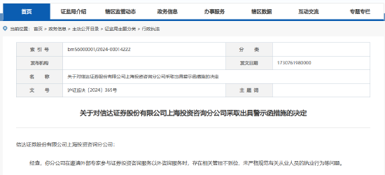 替客户办理证券交易及返还佣金 信达证券一员工被出具警示函  第2张