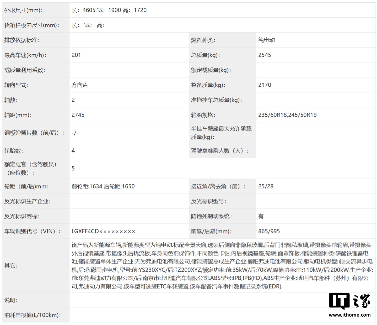 比亚迪方程豹“钛 3”纯电 SUV 完成工信部申报，提供配备无人机舱版本  第6张