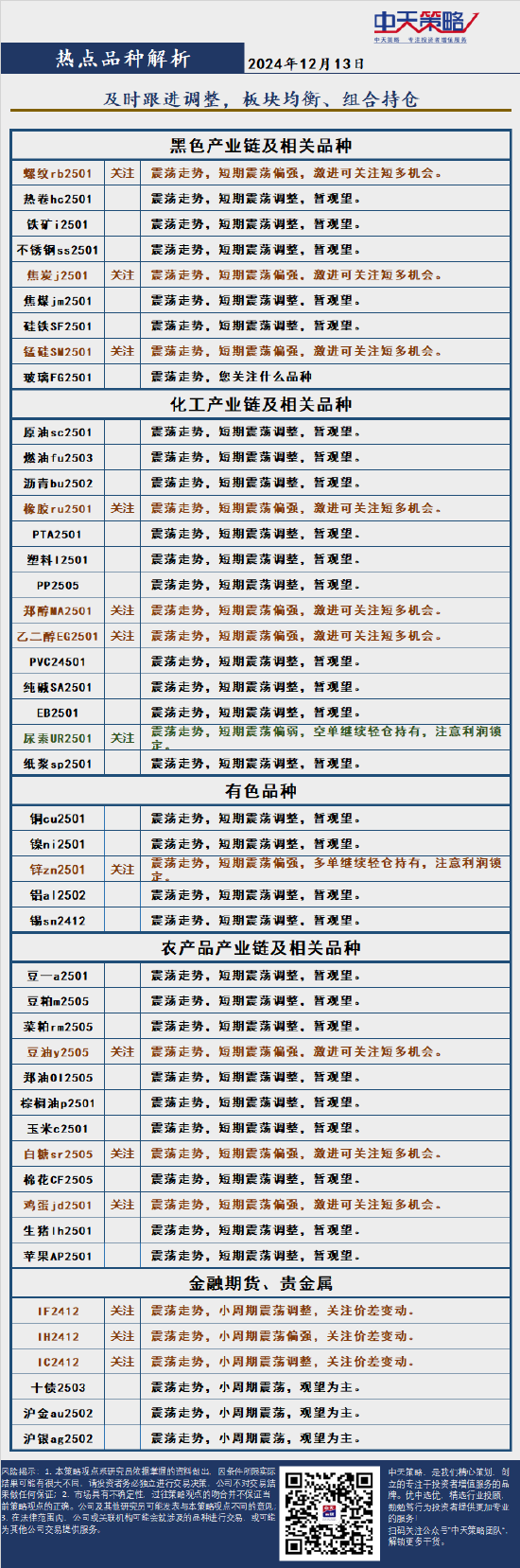 中天策略:12月13日市场分析