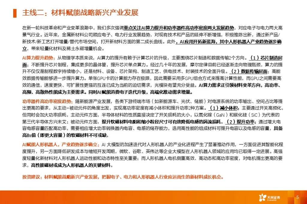 金属新材料2025年度策略：材料赋能新质生产力 | 天风金属新材料刘奕町团队  第5张